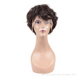 New Style Pixie Cut Short Full Lace Wig,Top Quality Natural Color Pixie Curl Human Hair Extension